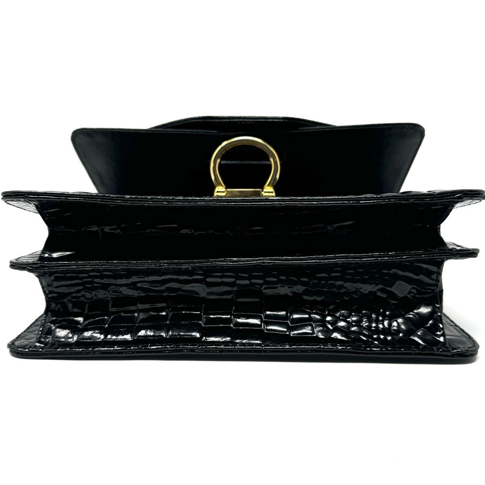 Celine Vintage Black Patent Embossed Crossbody – Extremely Rare, COA Included - Picture 13 of 16